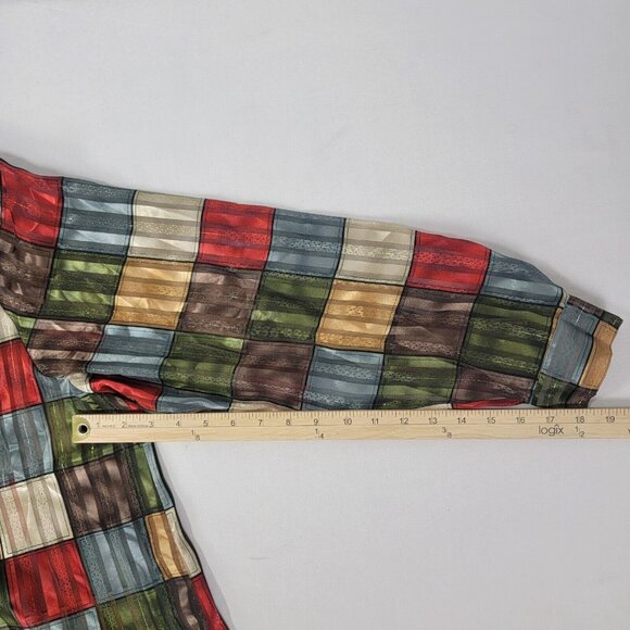 Yves St. Clair 2 Women's Button up Blouse Shirt Size 20W 20 Sheer Vintage Shiny - Picture 8 of 8